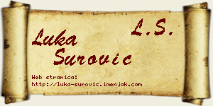 Luka Surović vizit kartica
